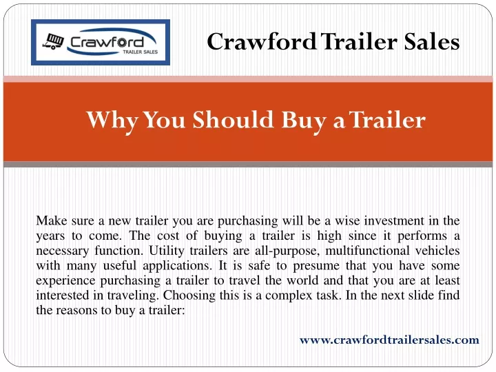 PPT Dump trailer for sale near me Crawford Trailer Sales PowerPoint