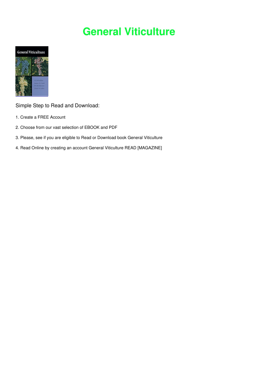 Ppt Pdf General Viticulture Powerpoint Presentation Free Download