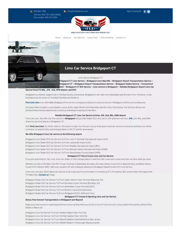 PPT Limo Service Bridgeport CT PowerPoint Presentation, free download ID11932866