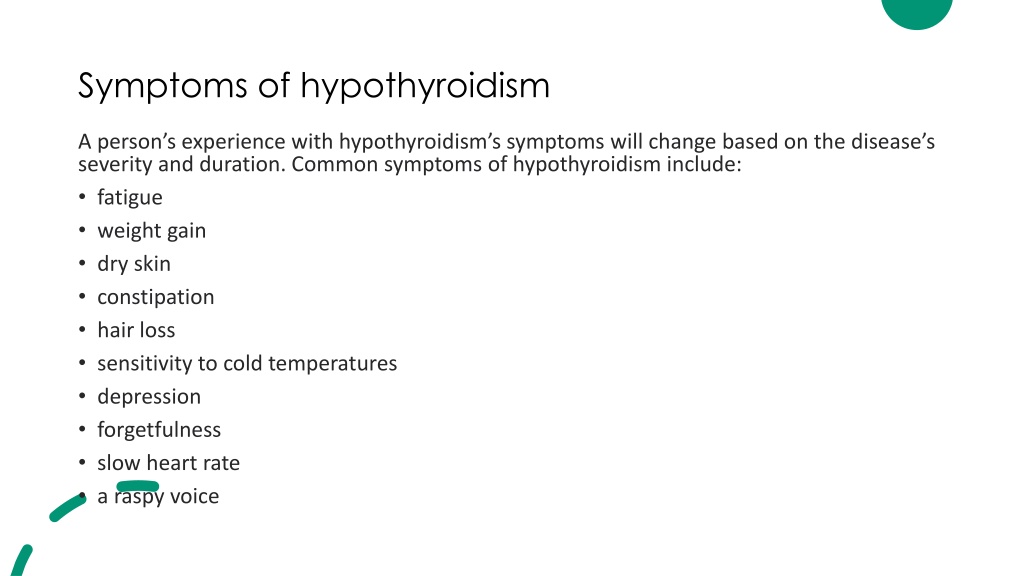 PPT - Hypothyroidism - Causes, Symptoms, and Complications PowerPoint ...