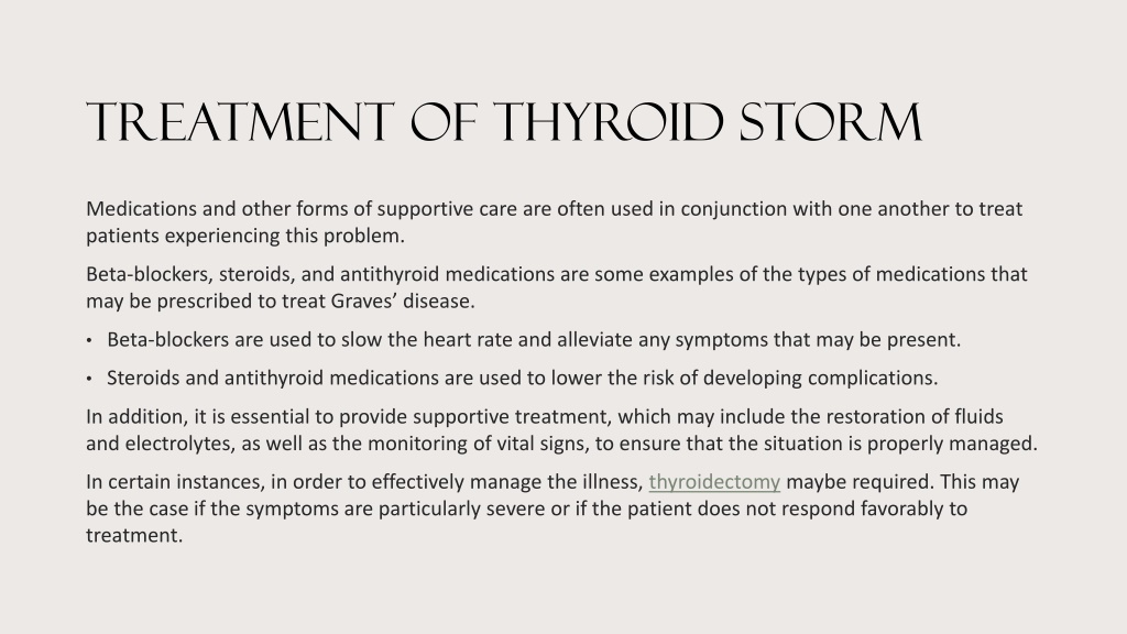 PPT - Thyroid Storm - Symptoms, Causes, And Treatments PowerPoint ...