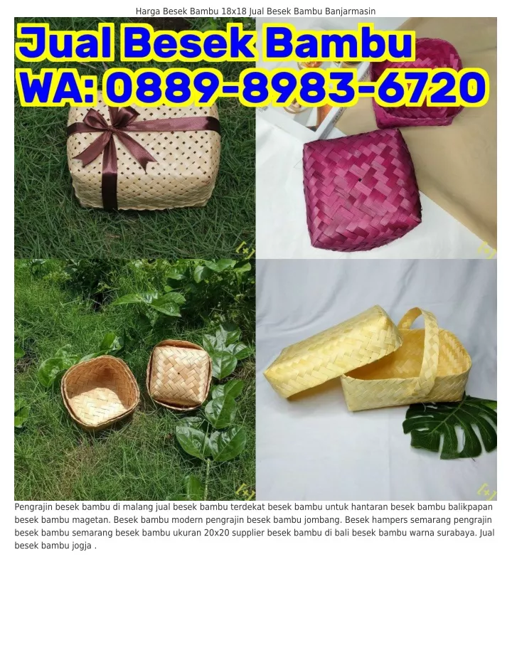 Ppt Wa Besek Bambu Murah Jual Besek Bambu Bekasi