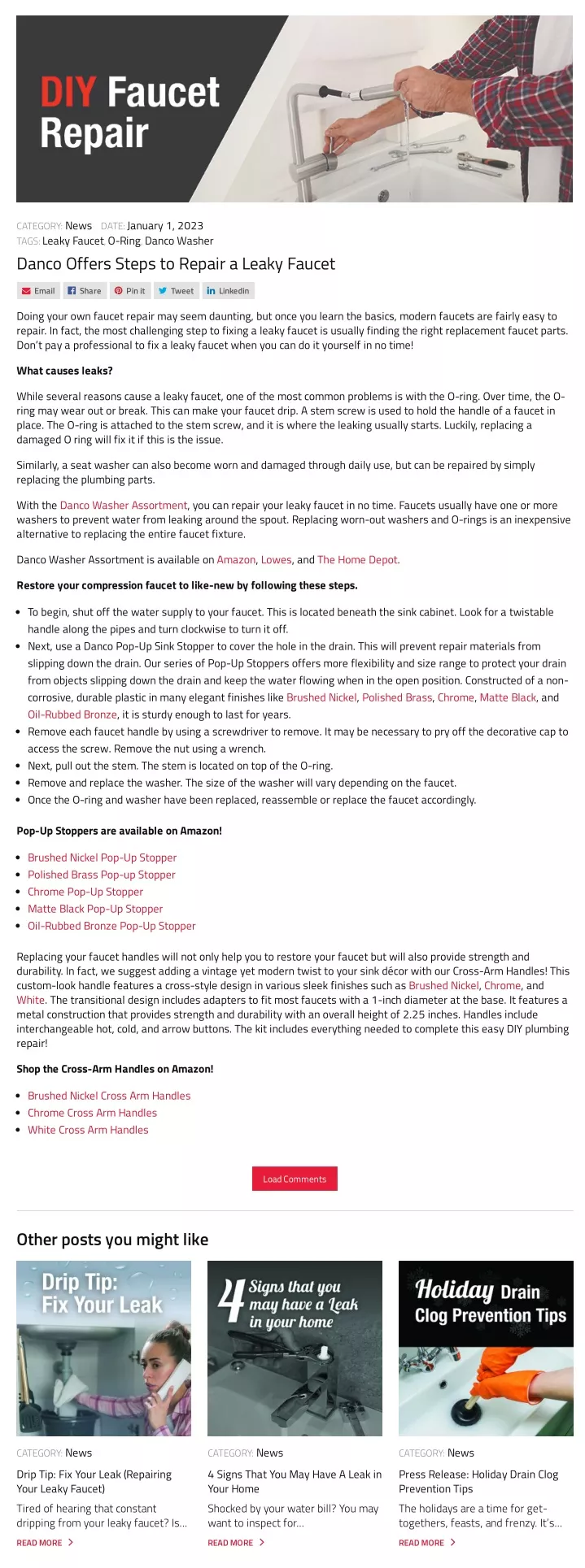 PPT - Danco Offers Steps to Repair a Leaky Faucet PowerPoint ...