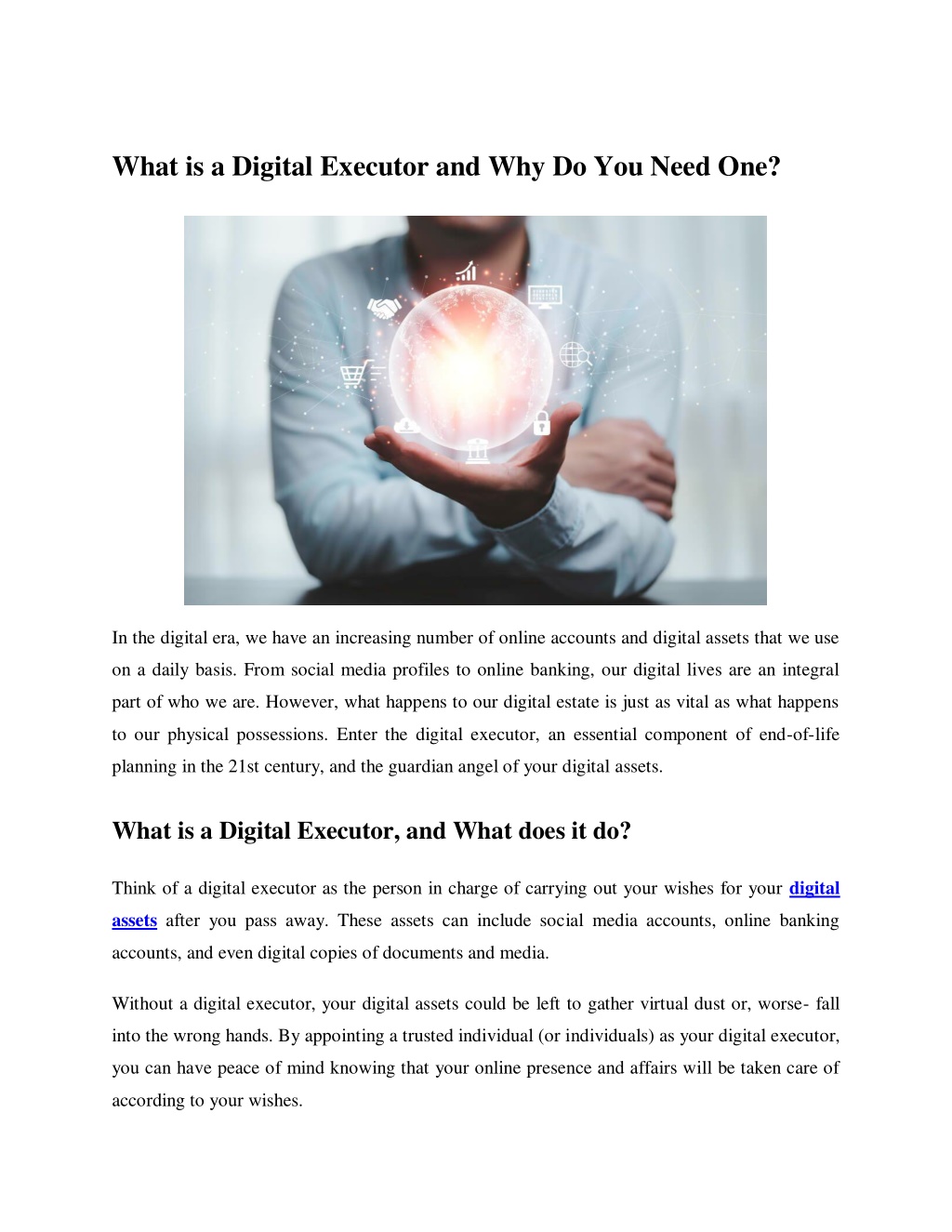 what is a digital executor