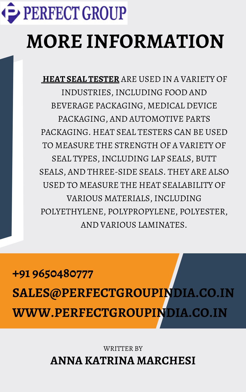 PPT - Heat Seal Tester | Perfectgroupindia PowerPoint Presentation ...