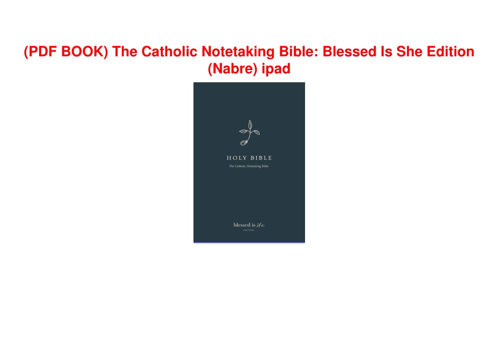 Catholic Note Taking Paper.pdf PPT - (PDF BOOK) The Catholic Notetaking Bible: Blessed Is She Edition ...