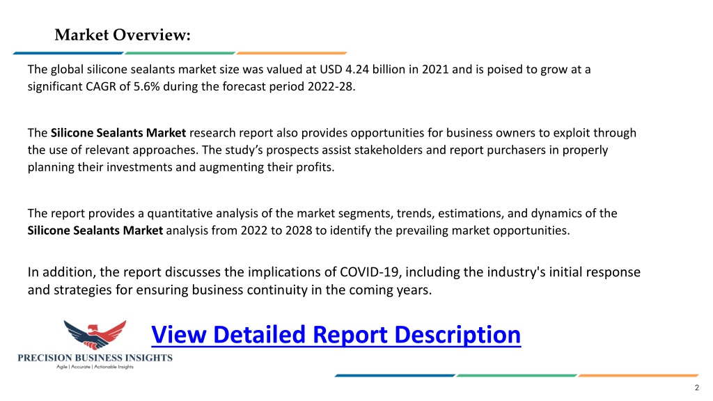 PPT Silicone Sealants Market Research Insights 202228 PowerPoint