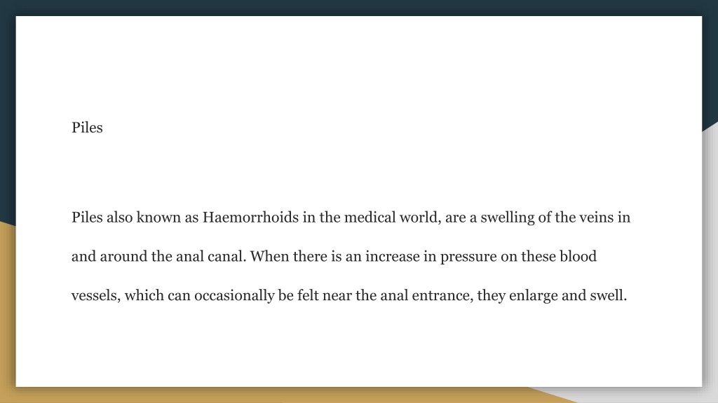 PPT Best piles treatment hospital in bangalore _ Dr Shweta Subramanya