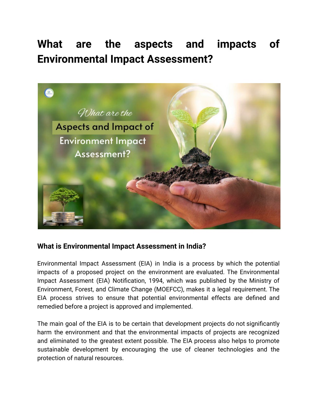 essay on importance of environmental impact assessment