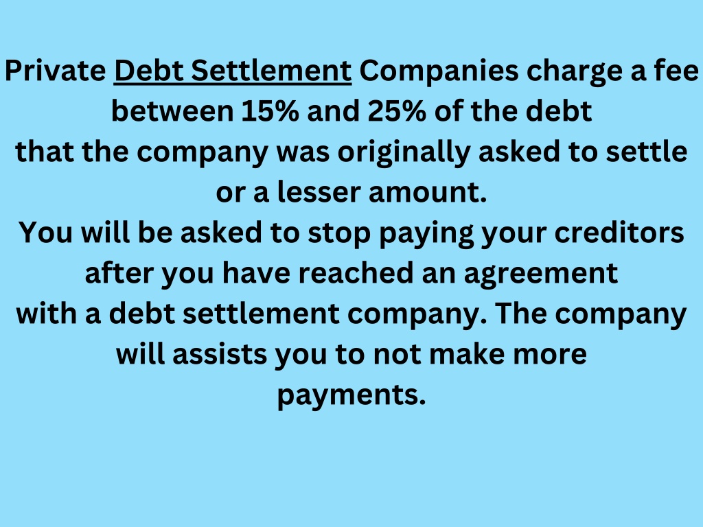 PPT - Debt Settlement PowerPoint Presentation, Free Download - ID:11939463