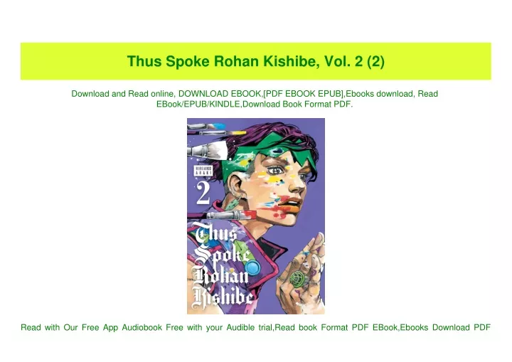 Ppt Pdf Thus Spoke Rohan Kishibe Vol Download Pdf Powerpoint