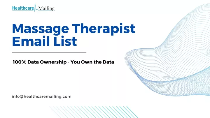 Ppt Massage Therapist Email List 100 Privacy Compliant Data Powerpoint Presentation Id