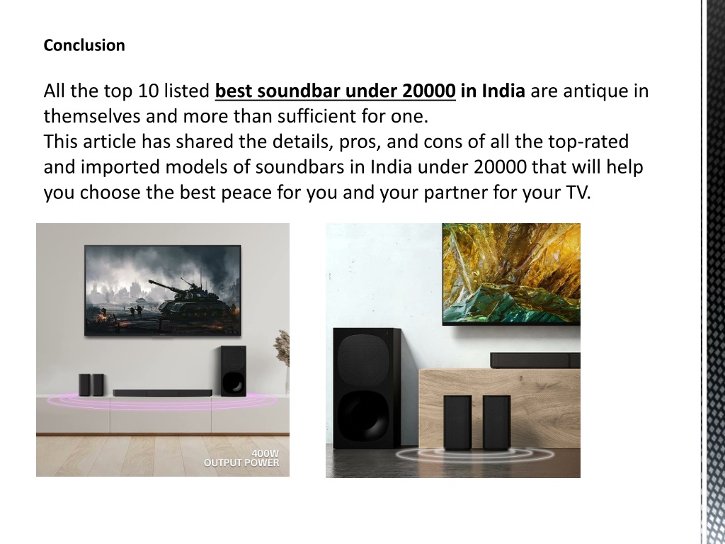 PPT Best Soundbar Under 20000 PowerPoint Presentation, free download