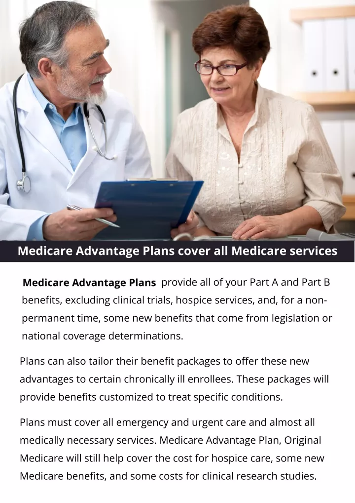 PPT - Medicare Advantage Plans Cover All Medicare Services PowerPoint ...