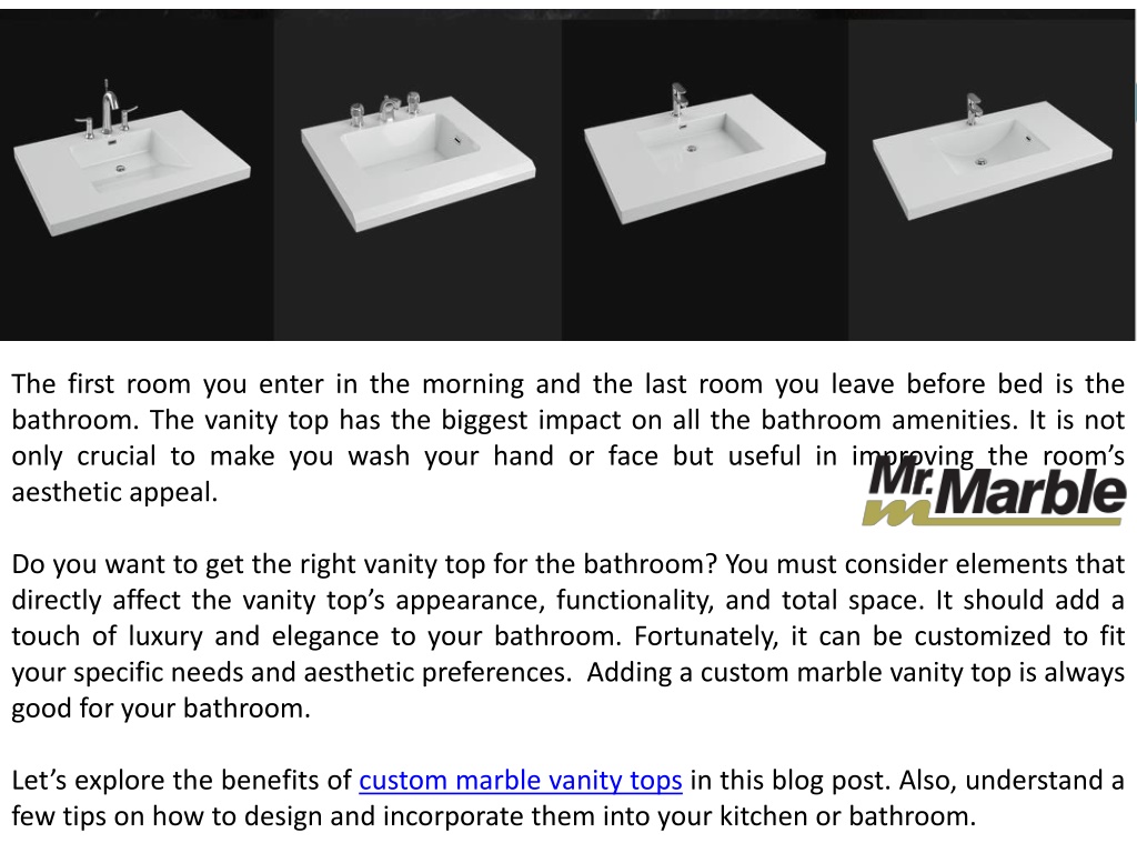 PPT - Designing Your Dream Bathroom With Custom Marble Vanity Tops 