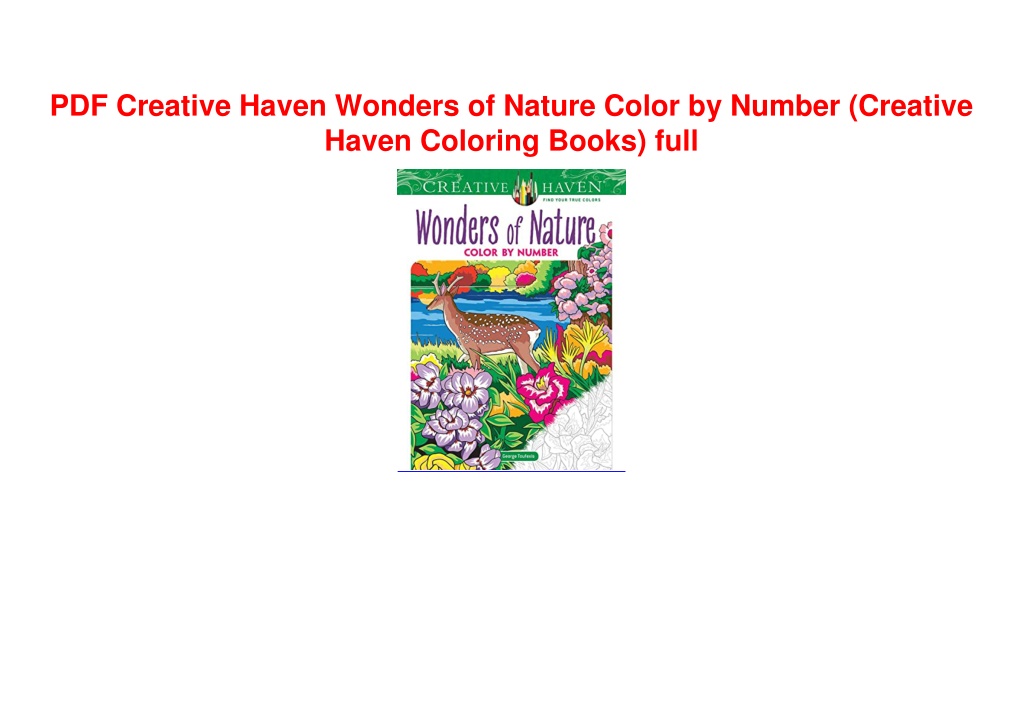 PPT PDF Creative Haven Wonders of Nature Color by Number (Creative