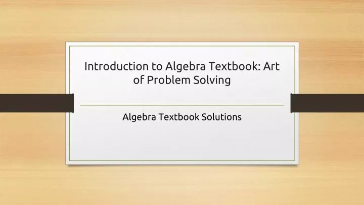 art of problem solving introduction to algebra answers