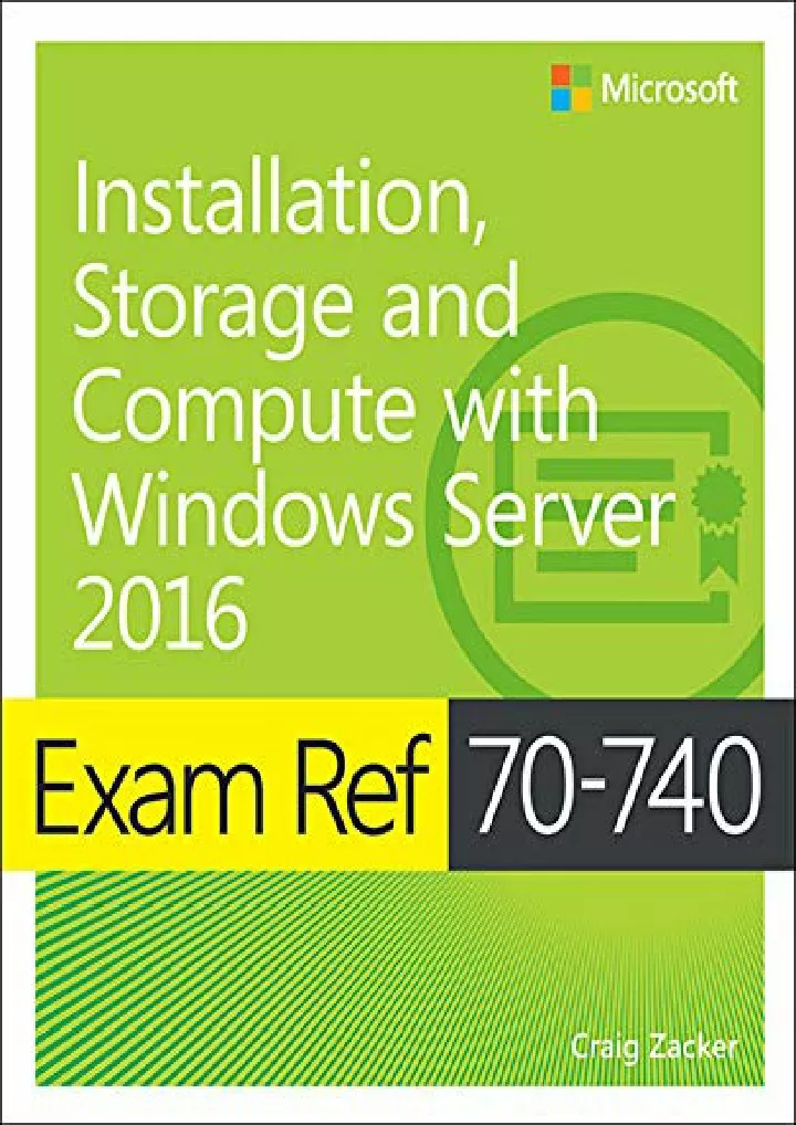 PPT - EBOOK Exam Ref 70 740 Installation Storage and Compute with ...