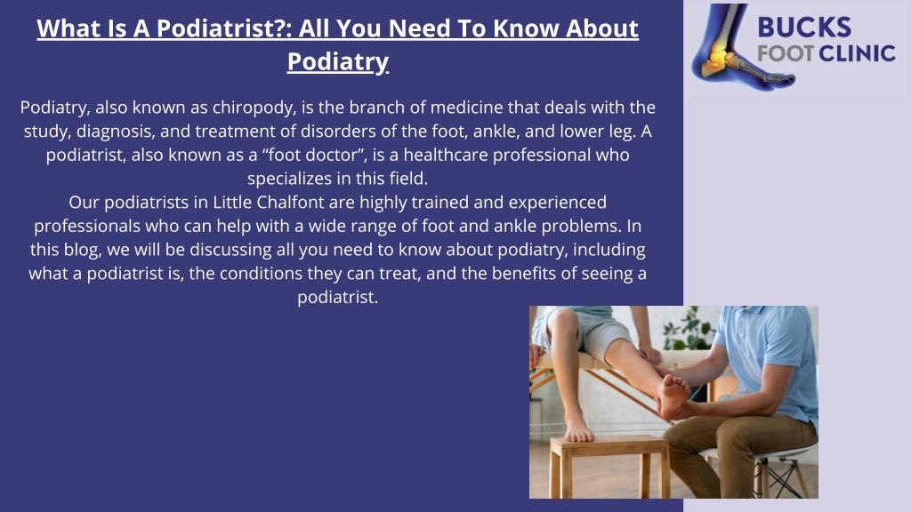 PPT - What Is A Podiatrist All You Need To Know About Podiatry ...