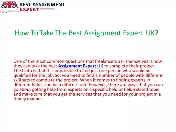 top assignment expert