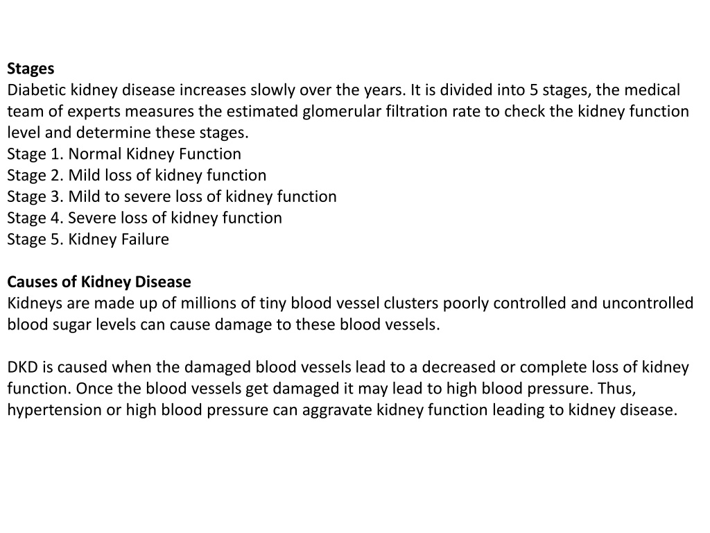 PPT - What are the signs, symptoms, stages, and causes of diabetic