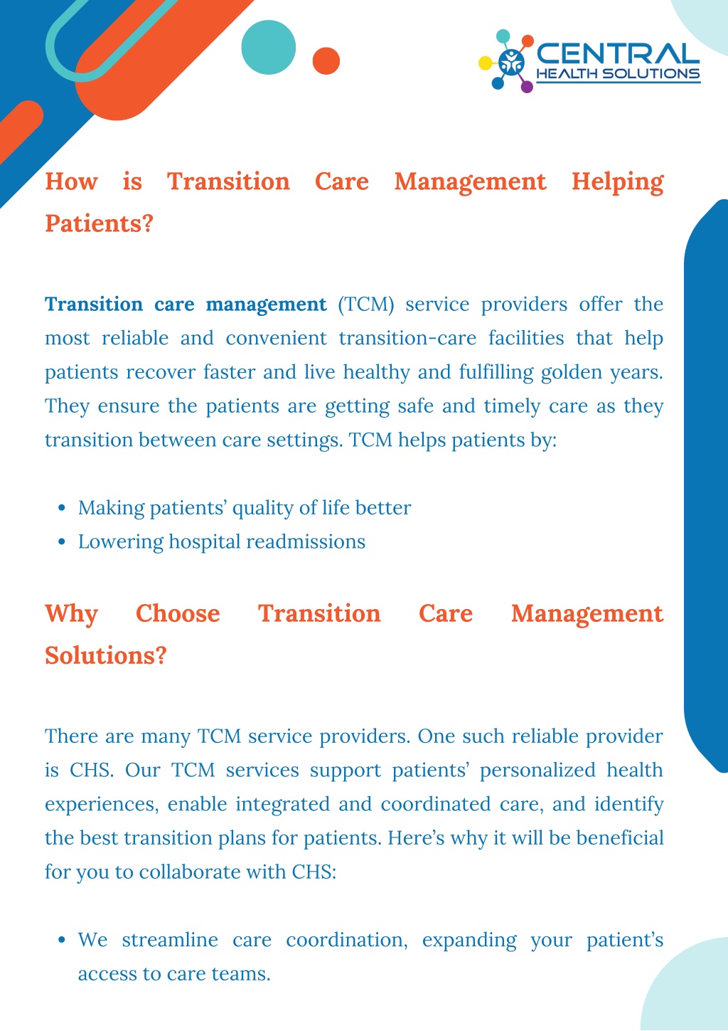 Ppt Transition Care Management Helping Patients Transition To A New Care Setting Powerpoint 7524