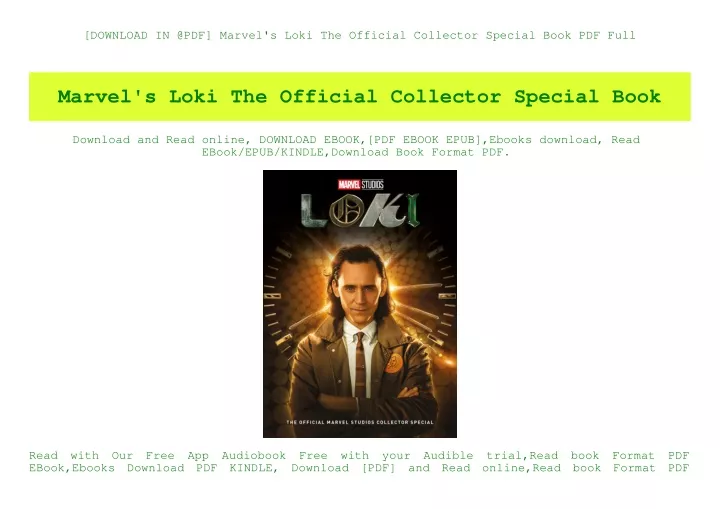 PPT - [DOWNLOAD IN @PDF] Marvel's Loki The Official Collector Special ...