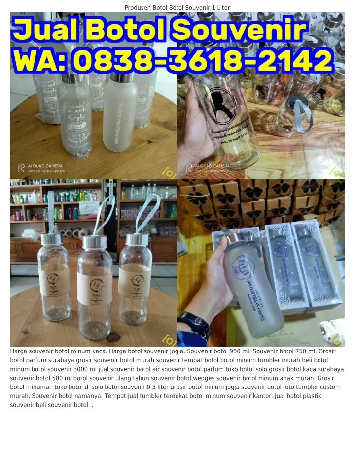 Ppt 08З8 ЗᏮ18 2142 Wa Botol Souvenir 5 Liter Jogja Grosir Botol Parfum Surabaya Powerpoint 8021