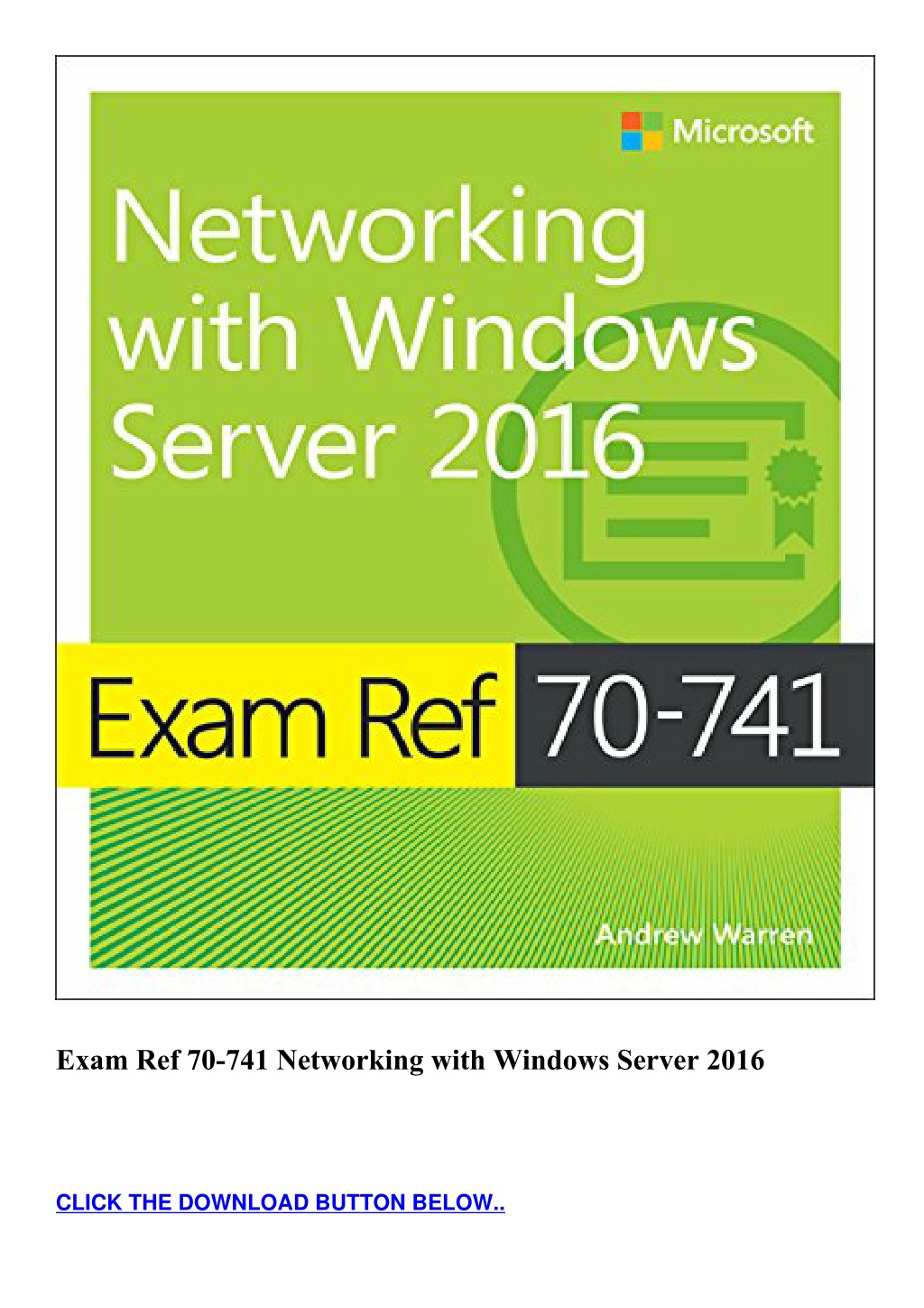 exam ref 70-741 networking with windows server 2016 pdf download