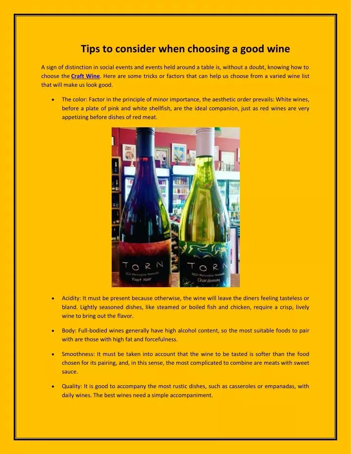 PPT Tips to consider when choosing a good wine PowerPoint