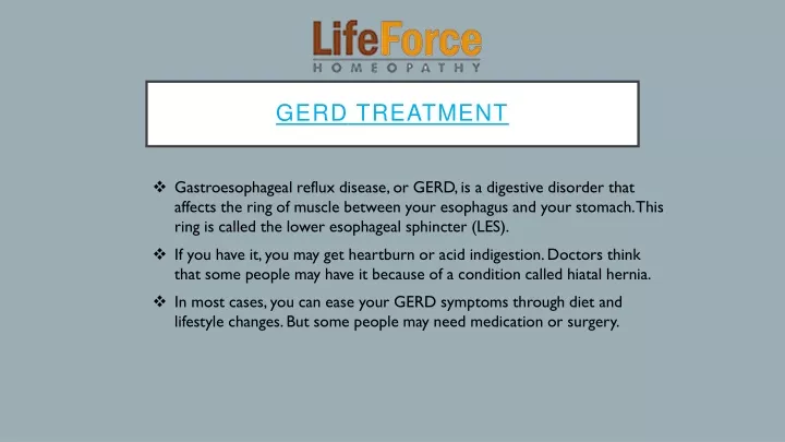 PPT - GERD Treatment PowerPoint Presentation, free download - ID:11948979