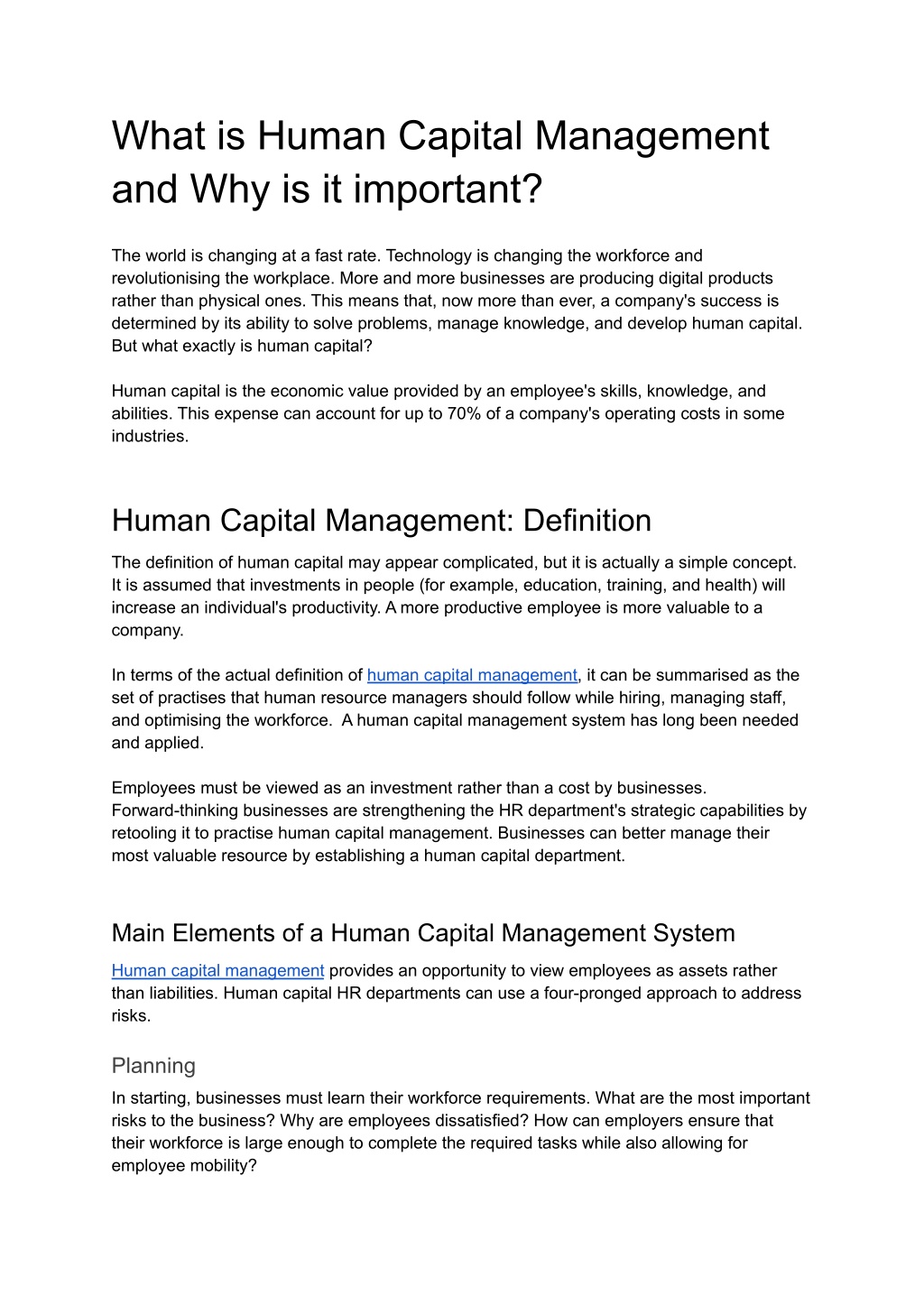 What Is Human Capital Management And Why Is It Important