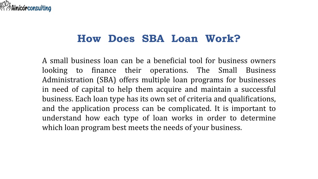 Sba Loan Explanation