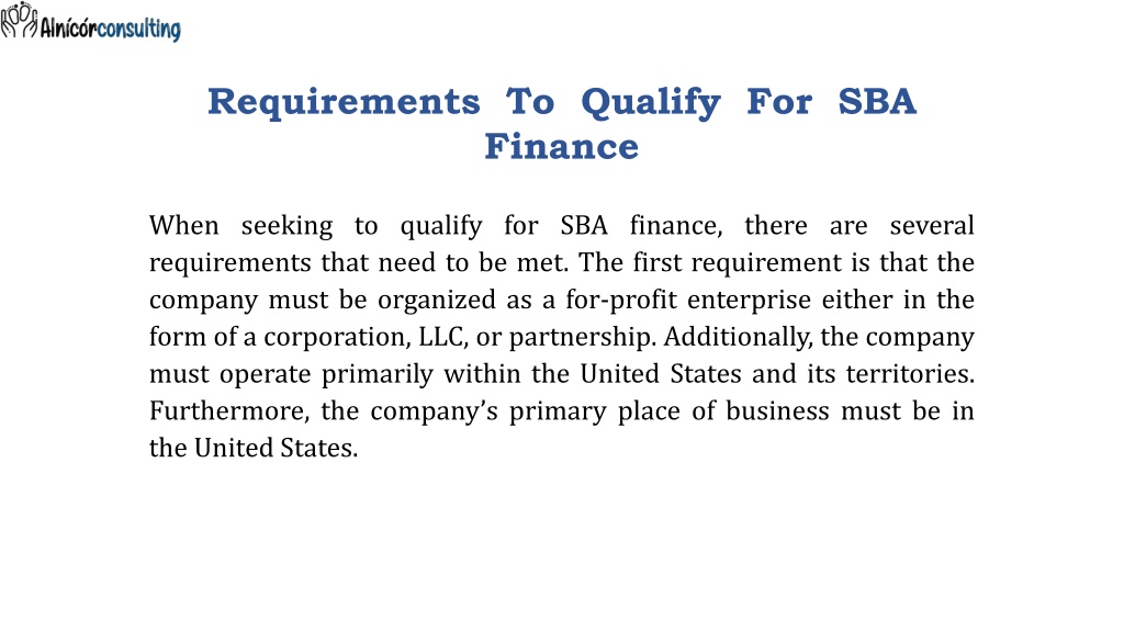 PPT - How To Get SBA Financing - A Guide For Applicants PowerPoint ...