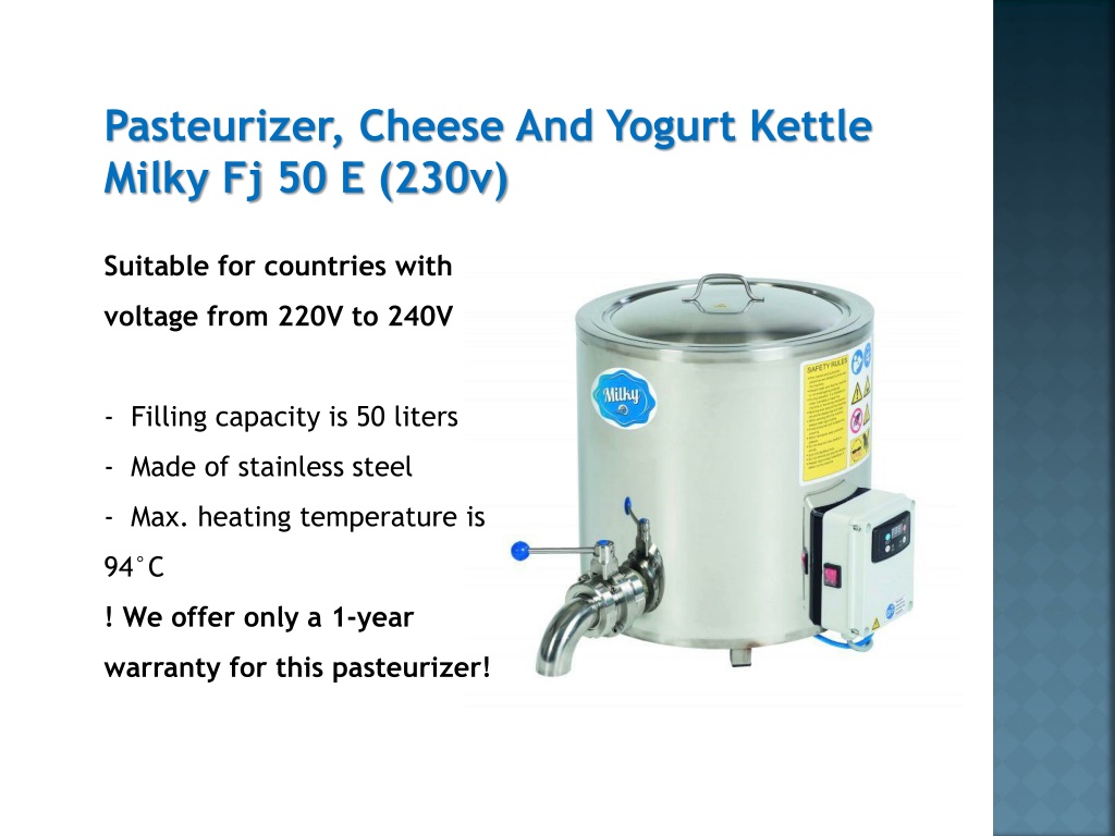 Ppt Home Milk Pasteurizer Cheese Making Equipment Milky Day