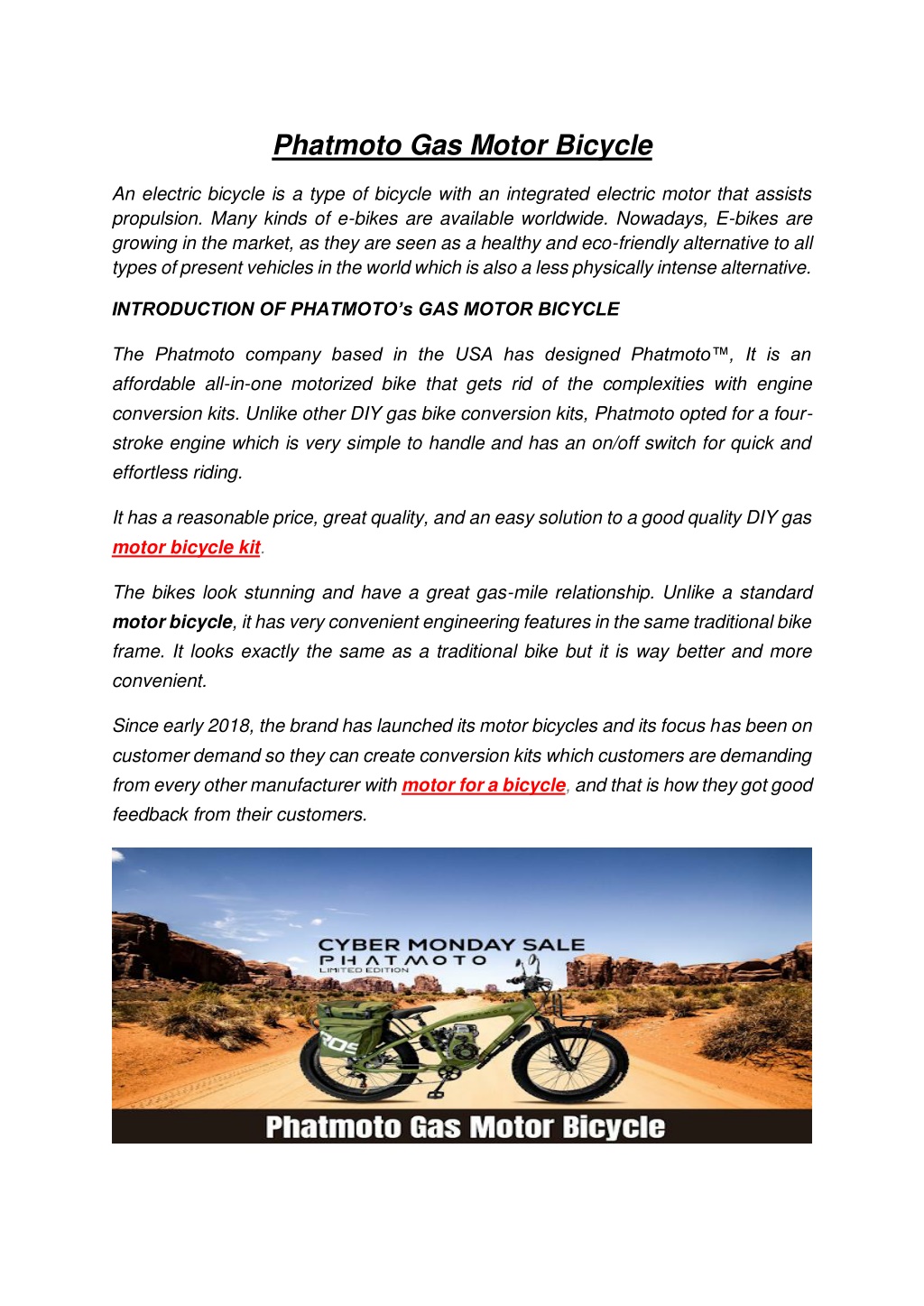 Phatmoto discount bike price