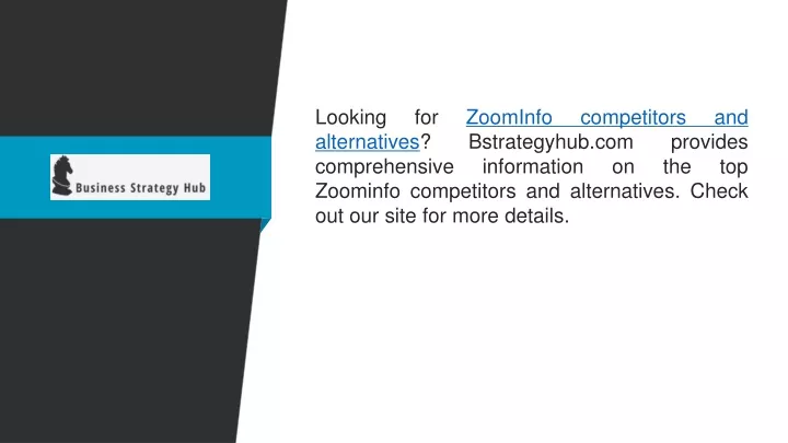 PPT - Zoominfo Competitors And Alternatives Bstrategyhub.com PowerPoint ...