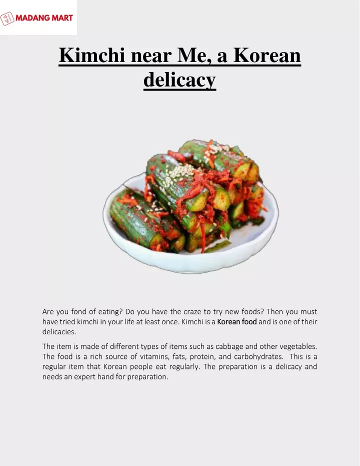 PPT - Kimchi Near Me, a Korean delicacy PowerPoint Presentation, free