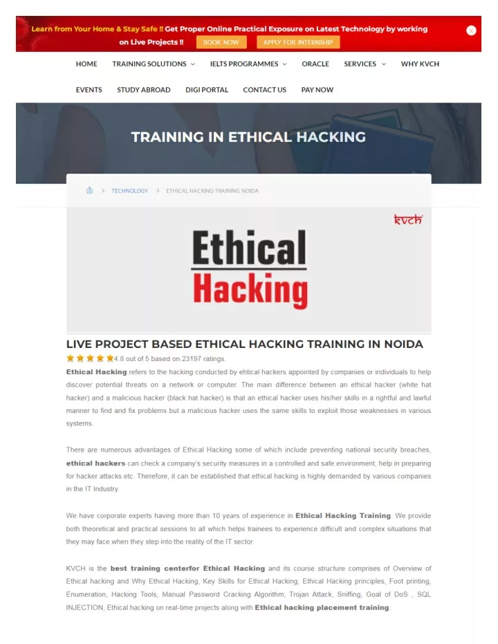 PPT kvch in best ethical hacking training noida PowerPoint PPT kvch in best ethical hacking training noida PowerPoint