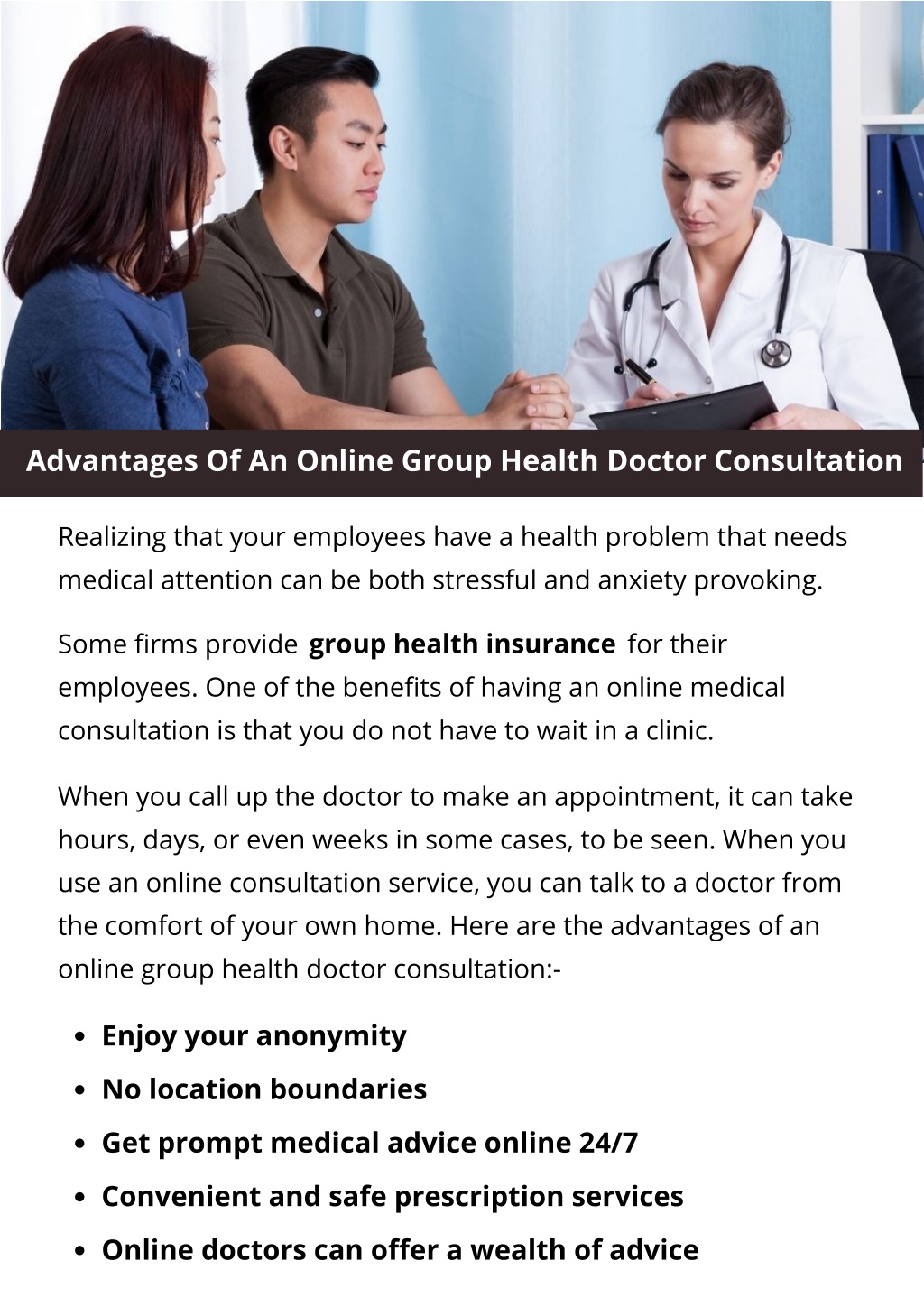 PPT - Advantages Of An Online Group Health Doctor Consultation ...