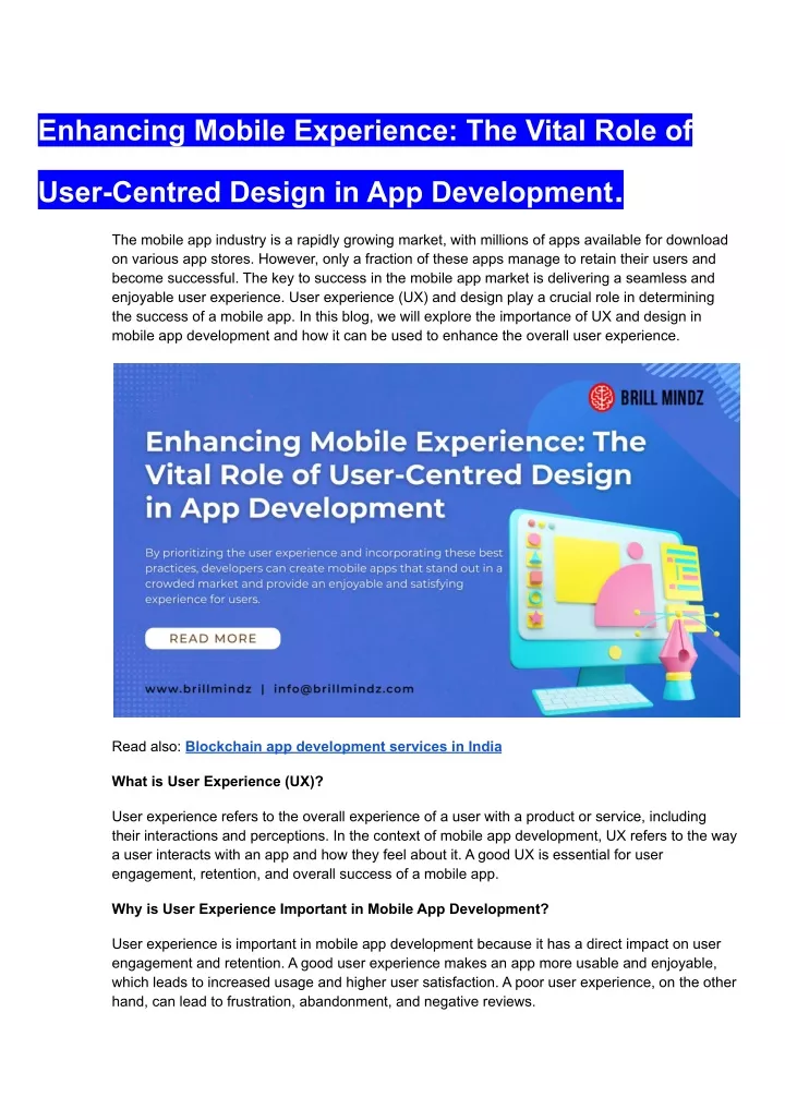 PPT - Enhancing Mobile Experience: The Vital Role of User-Centred Design in App create 