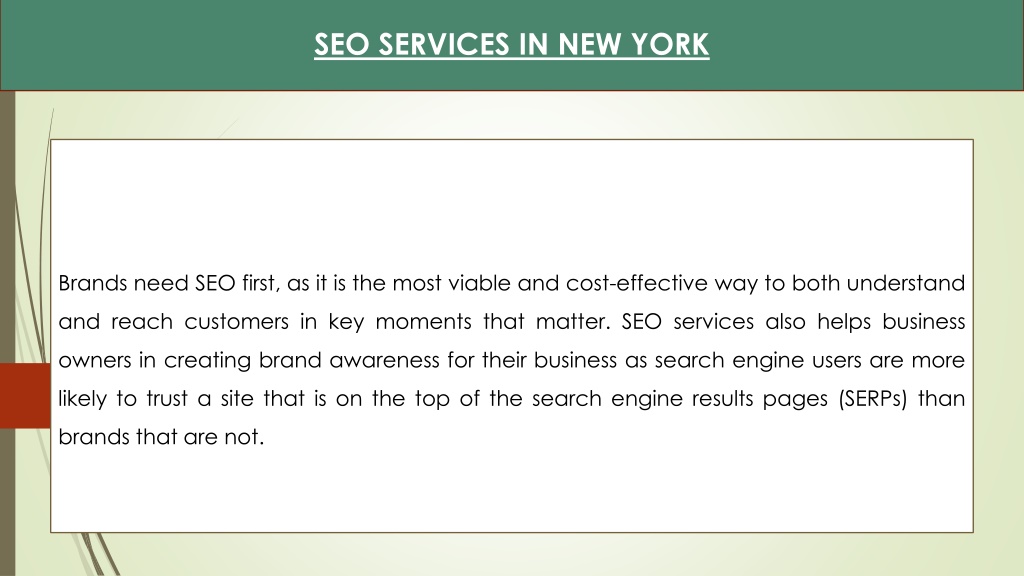 PPT - Reasons Why Your Business Needs SEO Services PowerPoint ...