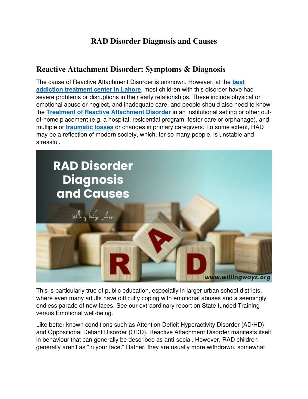 PPT - RAD Disorder Diagnosis and Causes PowerPoint Presentation, free ...