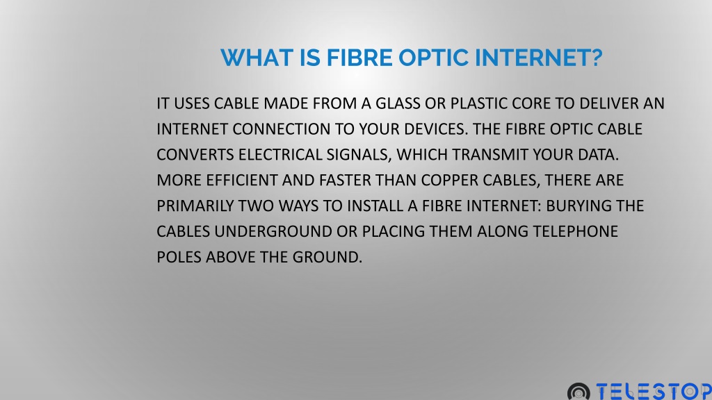 Ppt 5 Key Benefits Of Using Fibre Optic Internet Powerpoint