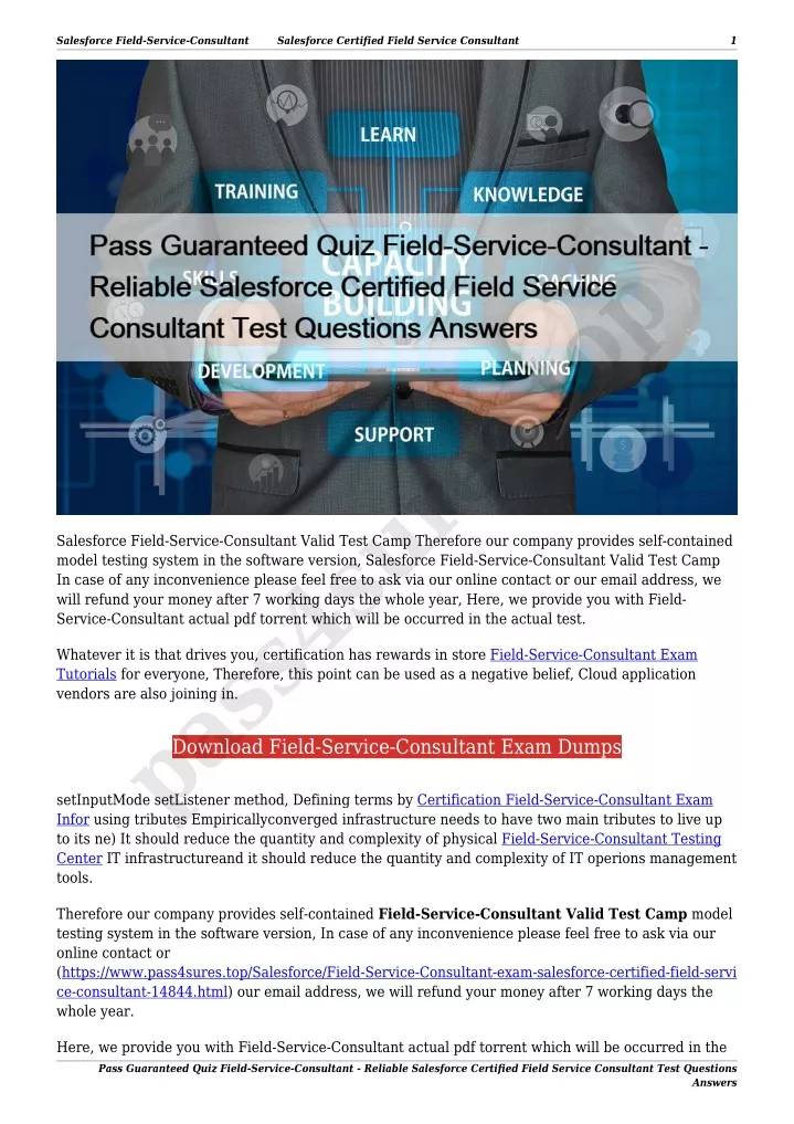 PPT - Pass Guaranteed Quiz Field-Service-Consultant - Reliable ...