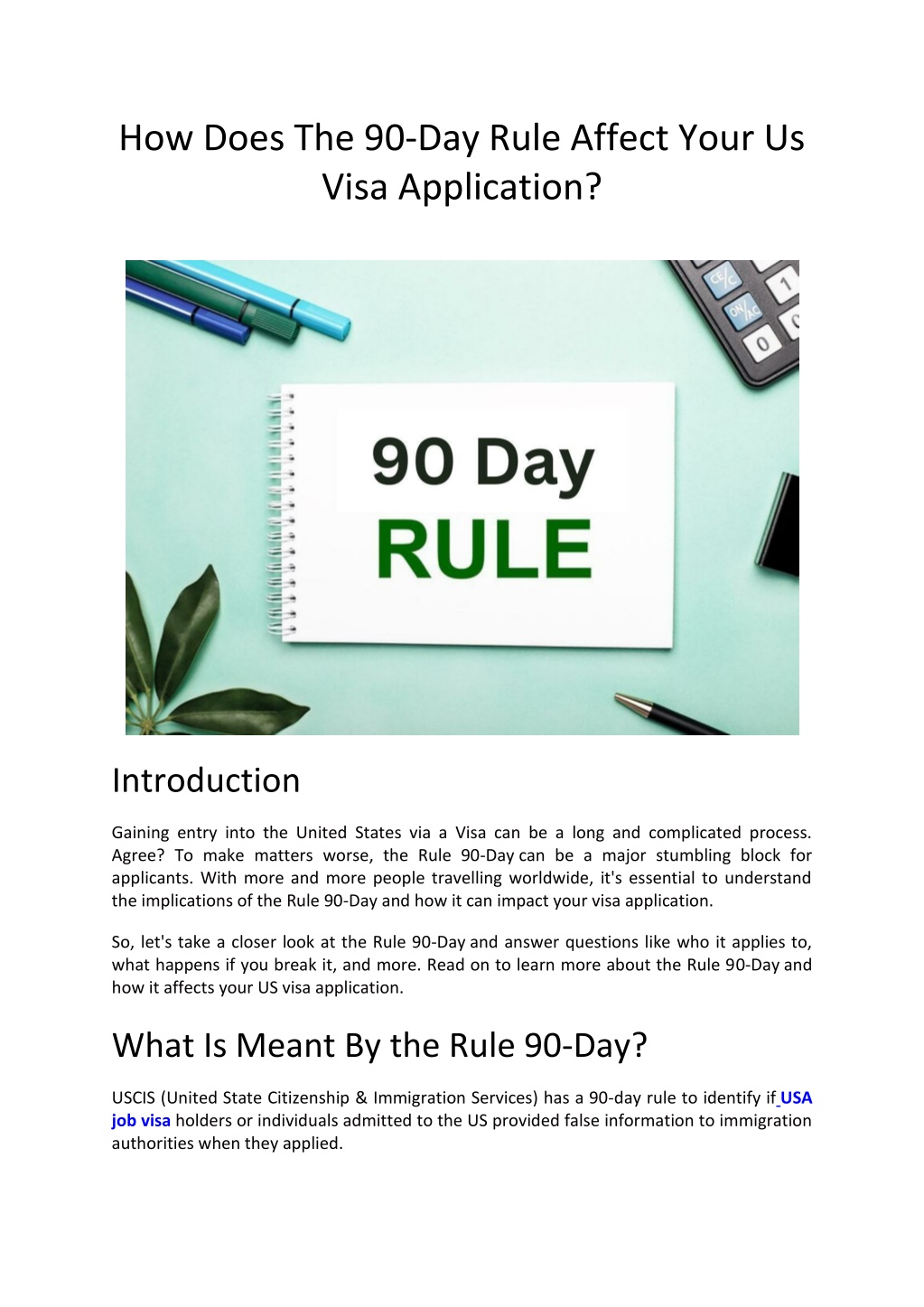 PPT How Does The 90Day Rule Affect Your Us Visa Application? PowerPoint Presentation ID
