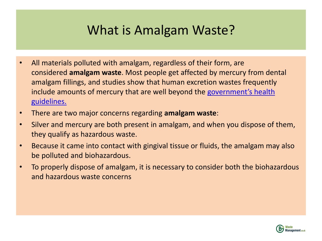 PPT Amalgam Waste What is so Severe About It? PowerPoint