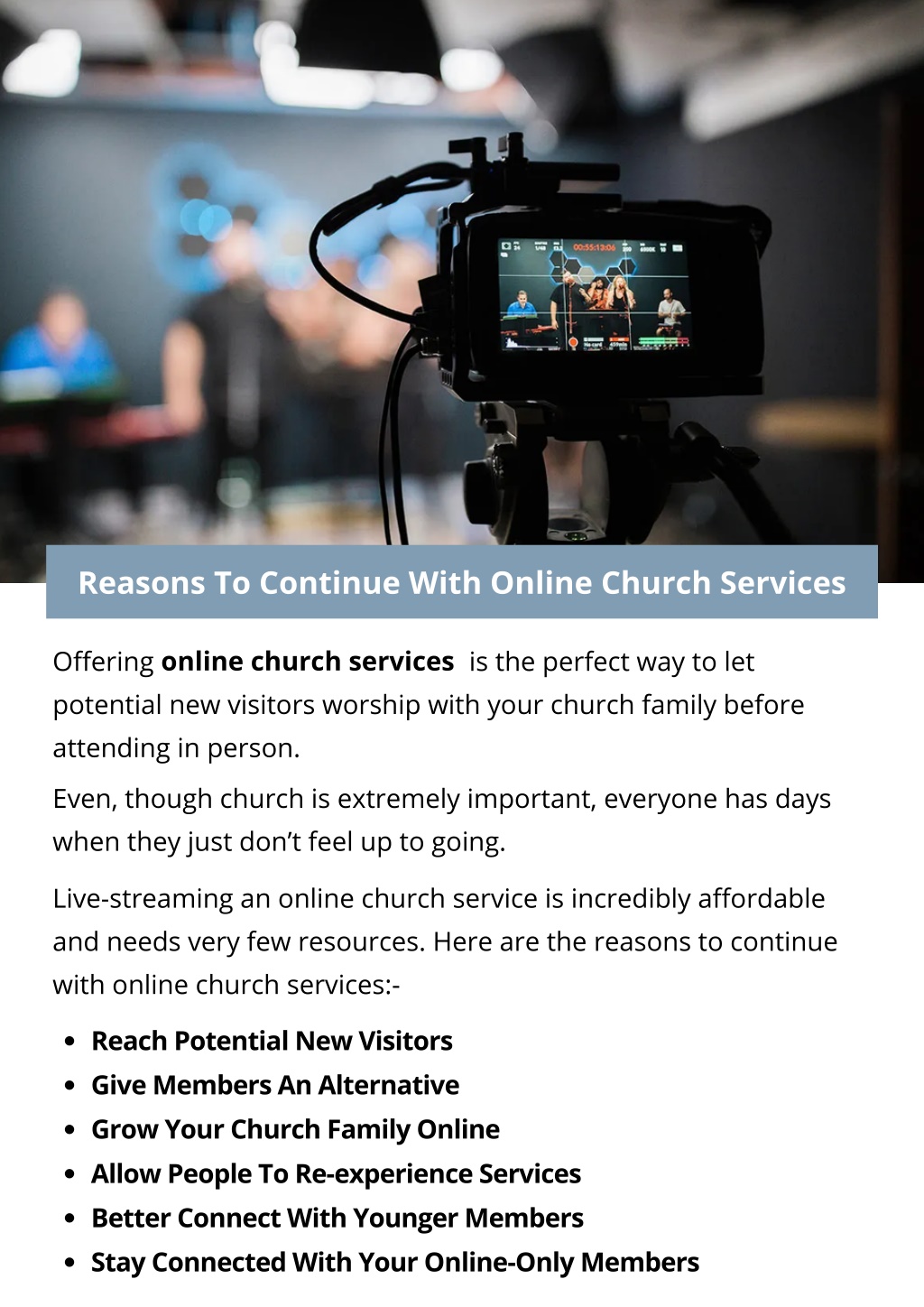 PPT Reasons To Continue With Online Church Services PowerPoint
