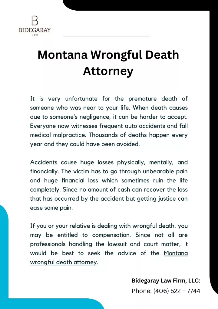 PPT - Montana Wrongful Death Attorney PowerPoint Presentation, Free ...