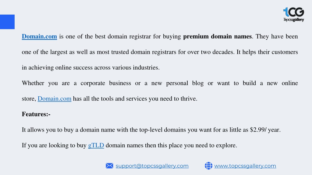 PPT Best Domain Registrars A Comprehensive Guide PowerPoint